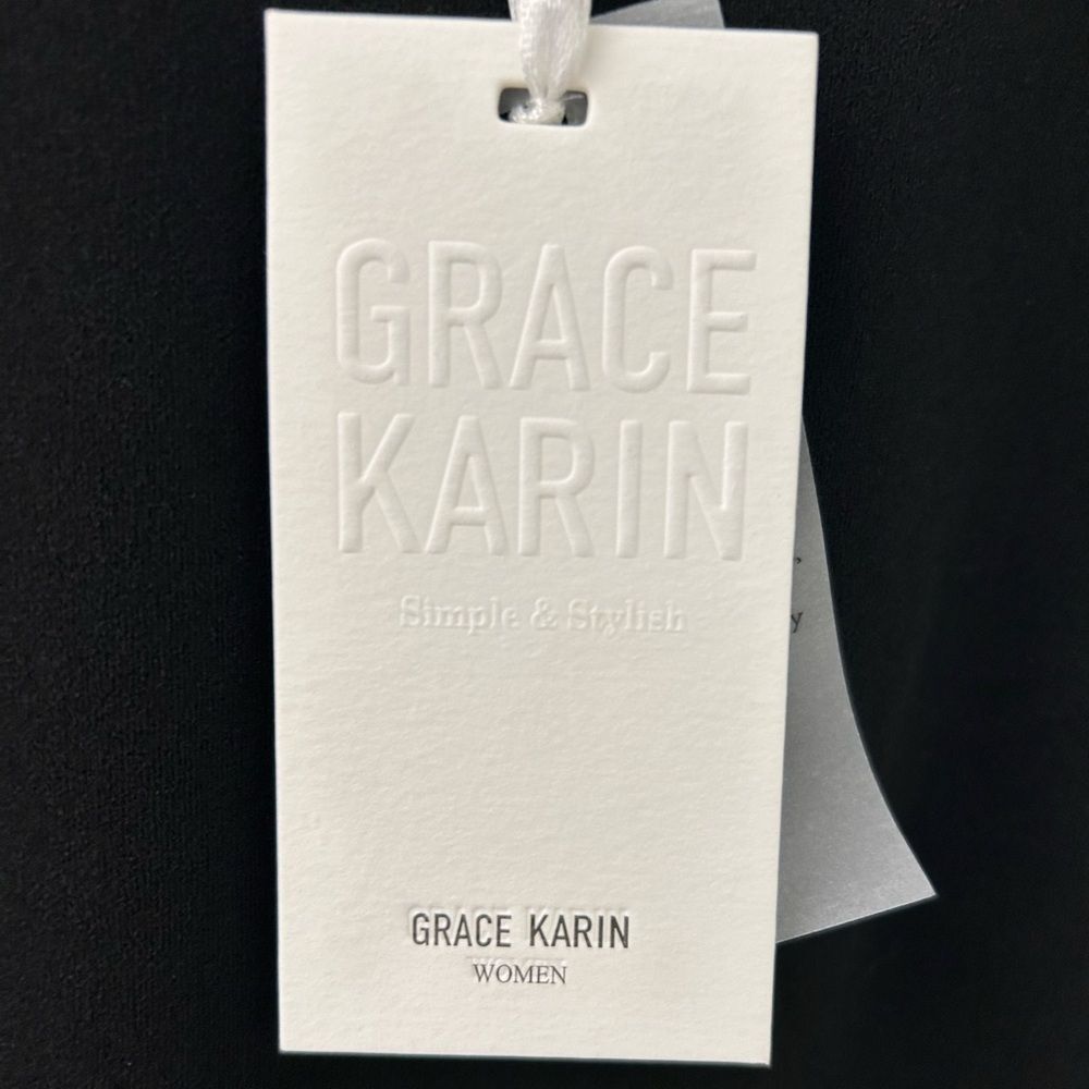 NWT Grace Karin Sleeveless Black Dress V Neck with Ruching Size XL - Picture 6 of 8
